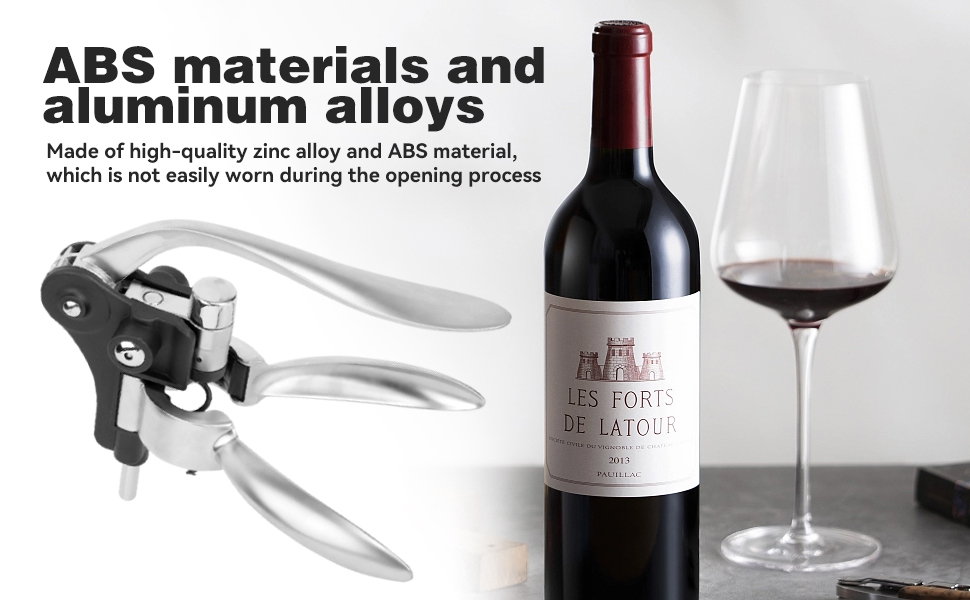 Rabbit Wine Bottle Opener, Zinc Alloy Wine Corkscrew Foil Cutter Manual