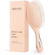AIMIKE Detangling Brush, Detangler Paddle Brush w/Soft Bristles, Pain-Free Detangle Hairbrush Loo...