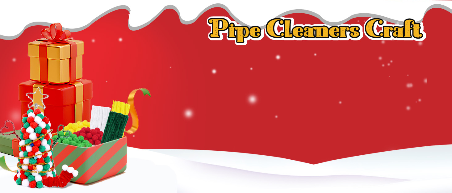 100Pcs Pipe Cleaners, 150Pcs Pom Poms