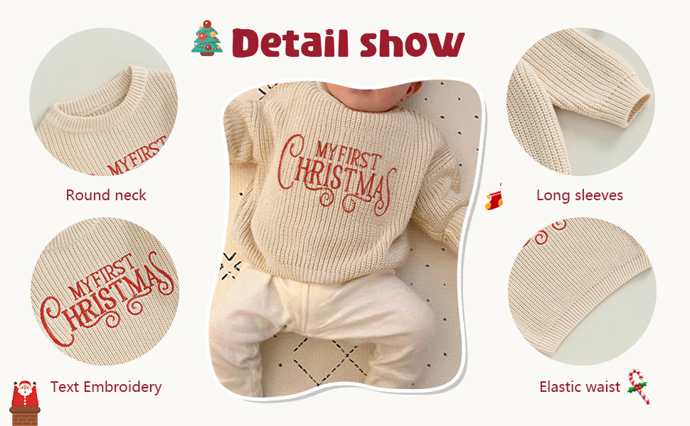 Baby Knitted Outfit Long Sleeve Chunky Sweater