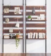 FLEXISPOT　突っ張り棚　 CJ3　幅80　ダークブラウン　未開封 FlexiSpot 突っ張り棚 突っ張りラック ラック 壁面収納 突っ張り