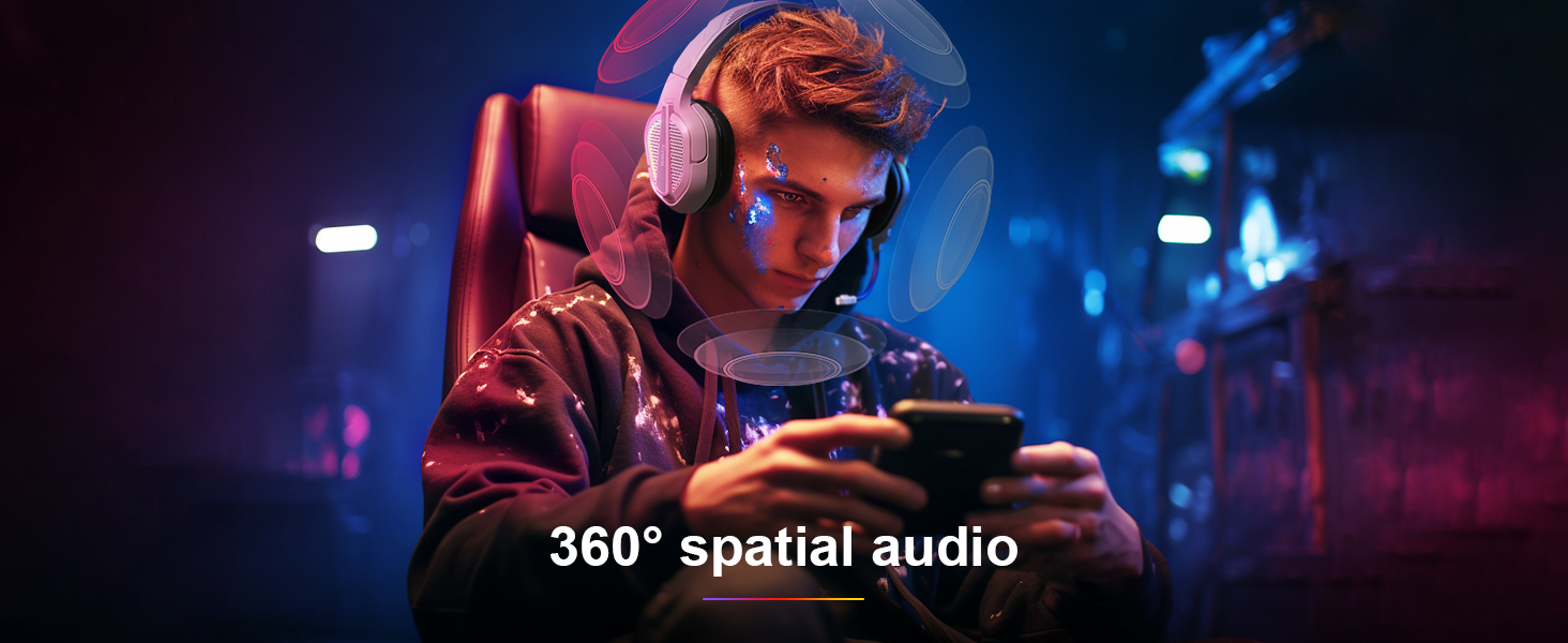 Krysenix PG2 RGB Gaming Headset for PS4/PC/Xbox/Nintendo Switch, PS5