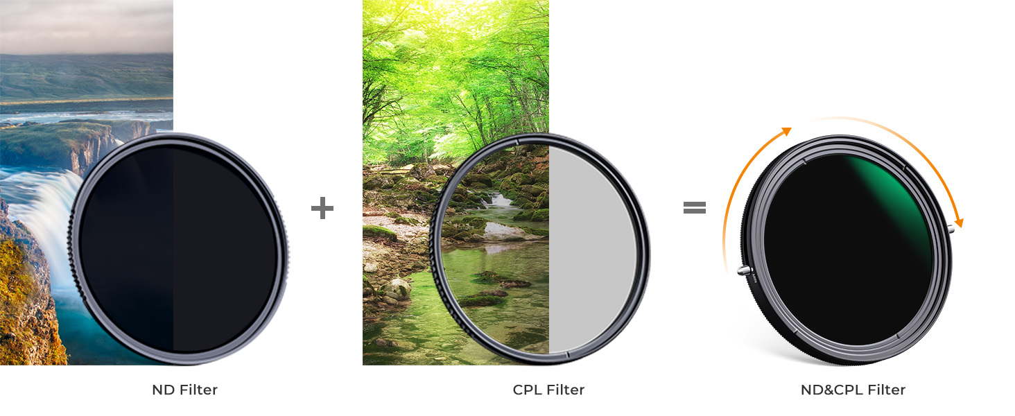 K&F Concept 67mm Variable ND CPL Filter, ND232 Polarizing 2in1