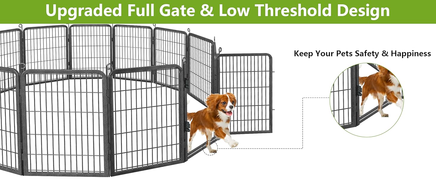 Dog Playpen Outdoor Metal Dog Pens Outside with Door