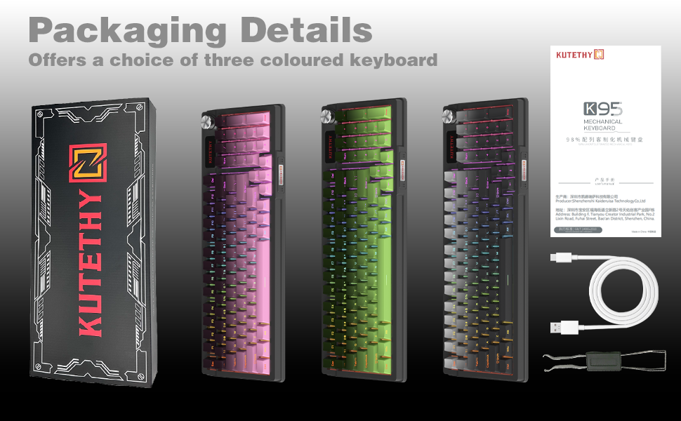 KUTETHY KY95 3-Modes Wireless Gasket Gaming Keyboard