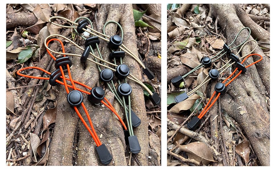 Backpack Attachments with Elastic Rope Fasteners