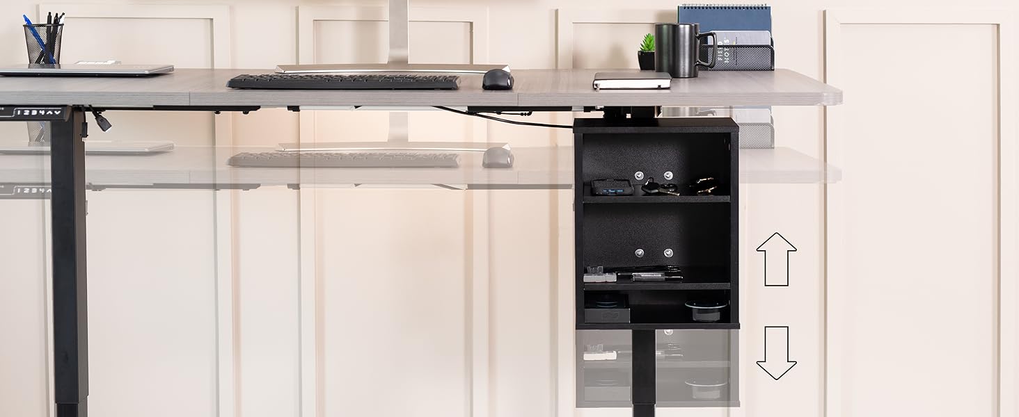 VIVO Clampon Under Desk Shelving Unit, Office Accessory Holder for