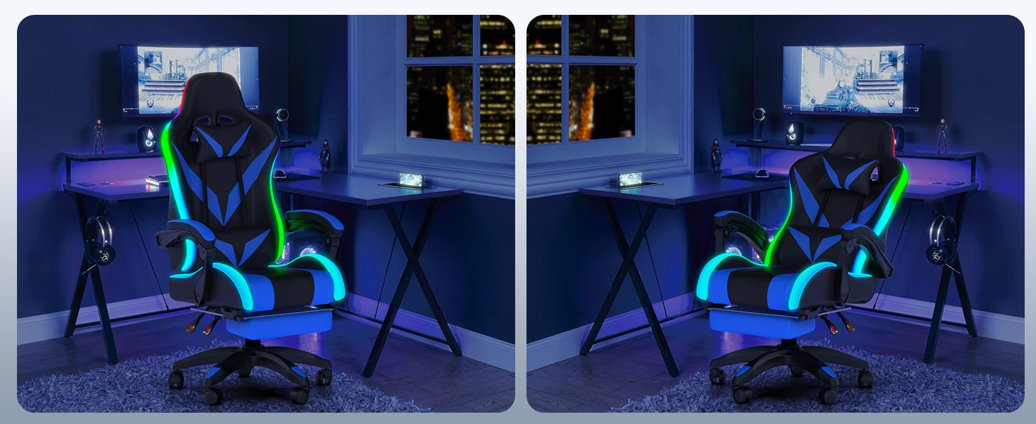 Gaming Chair with Speakers Massage Computer Gaming Chair