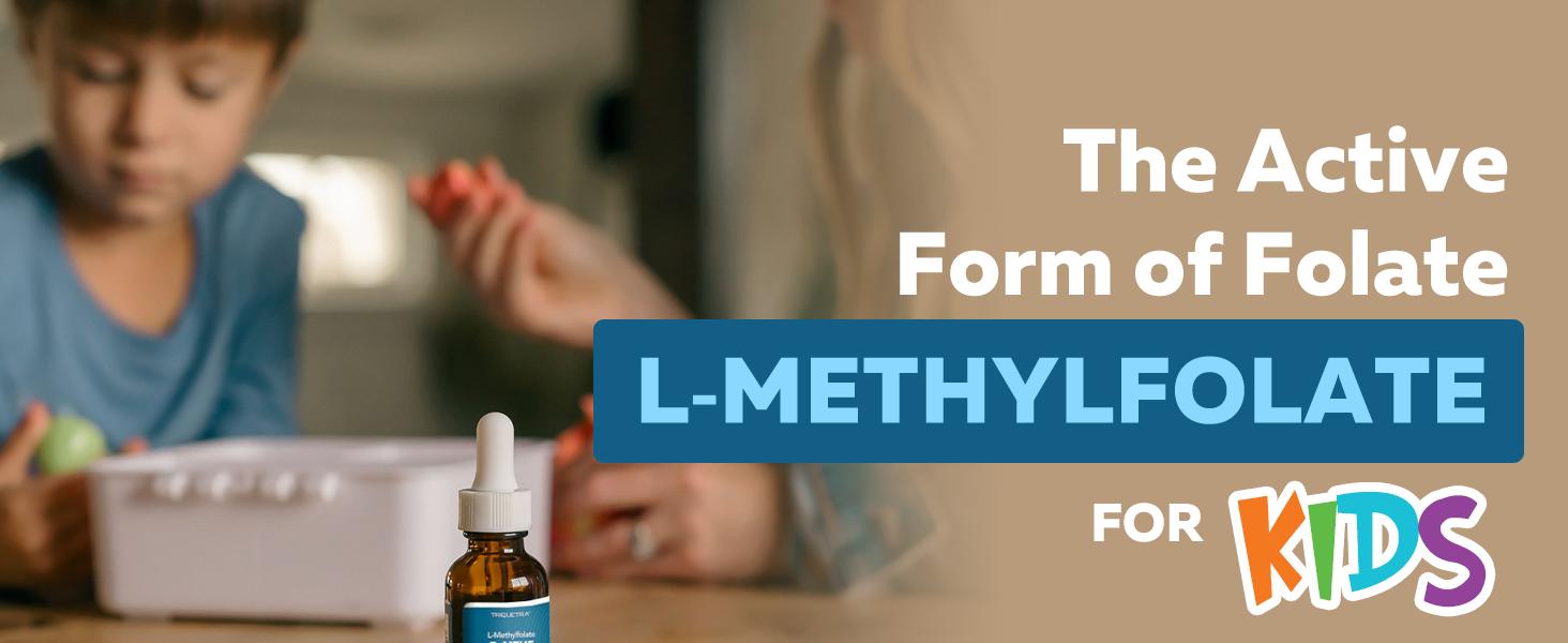 Organic Kids Methylfolate Liquid + Methyl B12 Cofactor, Flavorless,