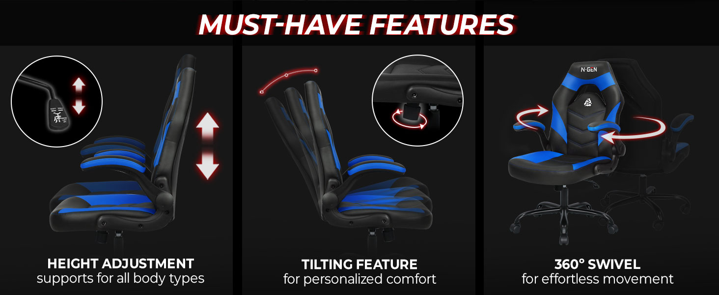 Multi-functional chair for focus and gaming modes 