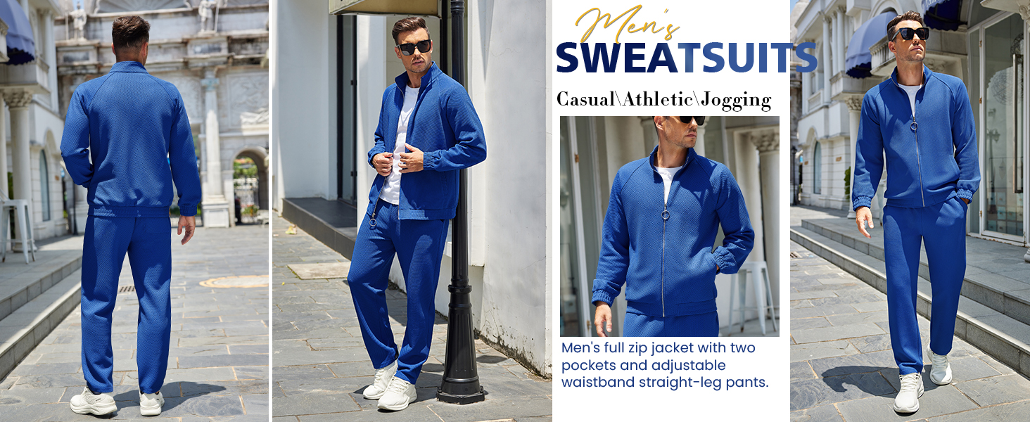 mens casual tracksuit
