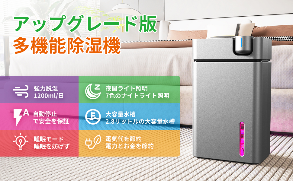 Amazon | 【2025最新進化】除湿機 衣類乾燥機 2.8L大容量タンク