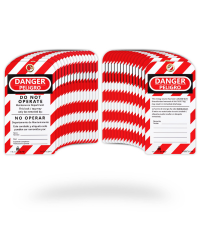 TRADESAFE Bilingual Lockout Tagout Tags - Peligro No Operar