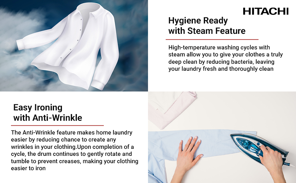 HITACHI 8KG FRONT LOADING WASHING MACHINE PREMIUM