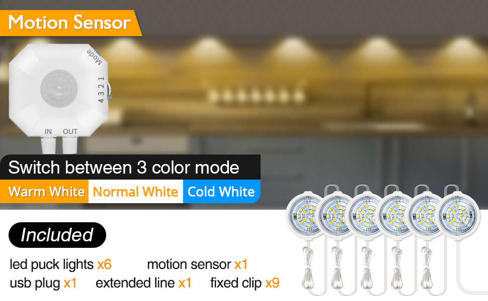 Daymeet Under Lights Motion Sensor, Kitchen Lights 3