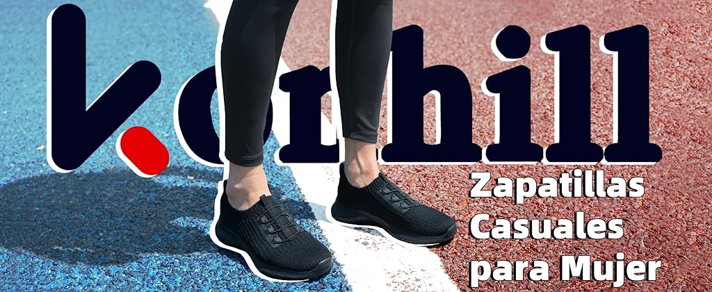 Reseña y opiniones de Imagen de portada de las konhill Zapatillas para Caminar Sin Cordones para Mujer