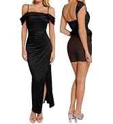 Popilush Shapewear Dress Womens Multi Way Wear Dresses Off The Shoulder Maxi Dress Bodycon Long C...