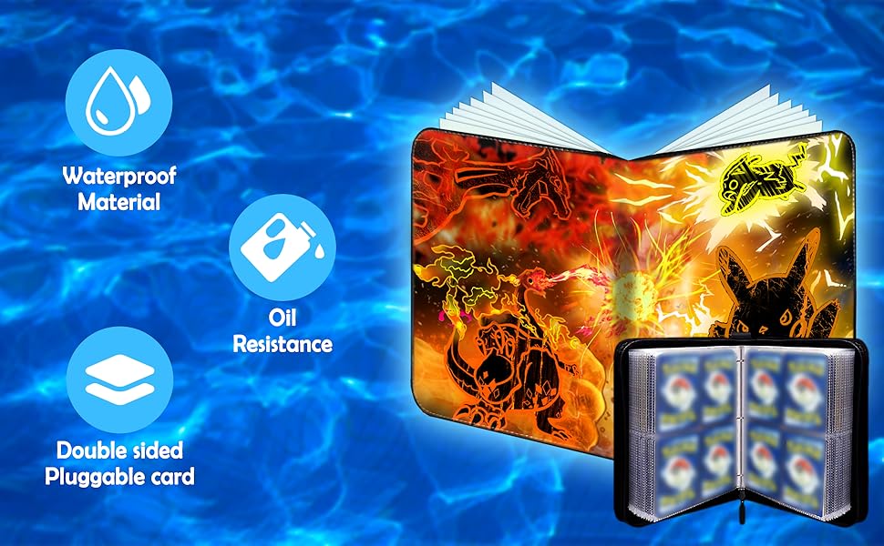 Trading Card Binder, 4Pocket Cards Binder Album Holder