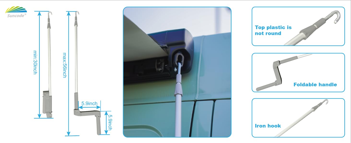 Suncode RV Awning Crank Handle RV Awning Telescoping Hand