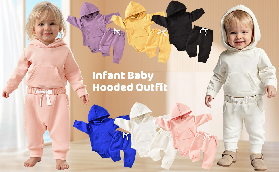 Aalizzwell Infant Baby Winter Hoodie Outfit