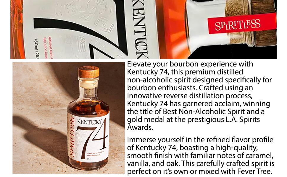 Spiritless Kentucky 74 Distilled NonAlcoholic Whiskey