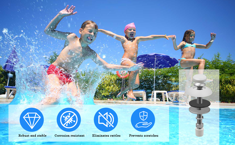 IWIWE 67209911SS Pool Diving Board Bolts Mounting Kit