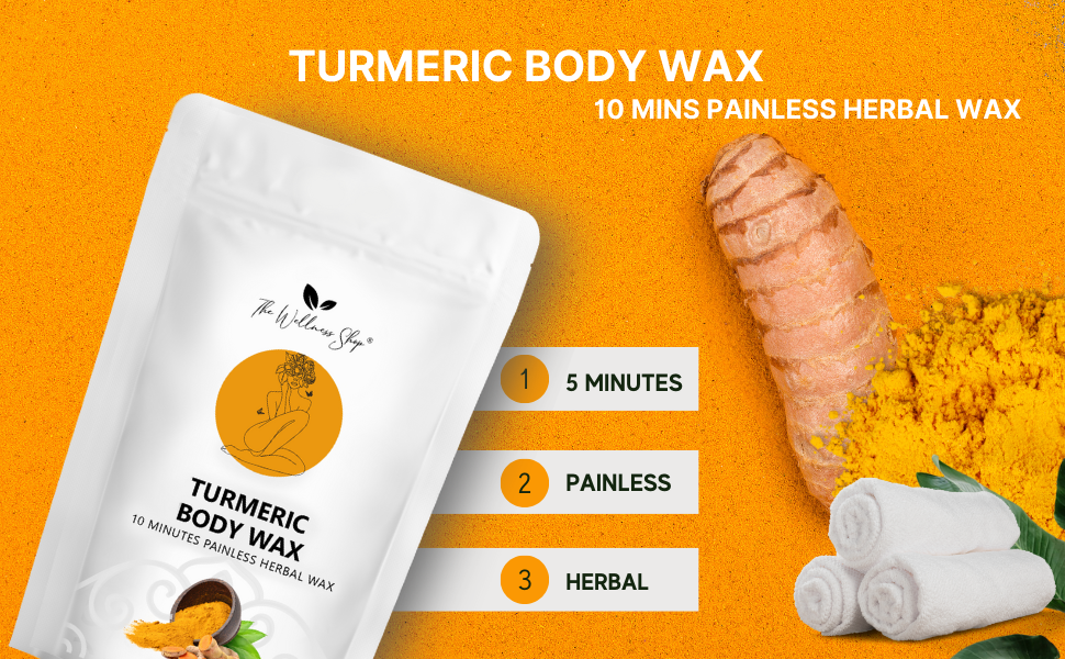 The Wellness Shop Turmeric Full Body Wax Powder, 10 min Painless