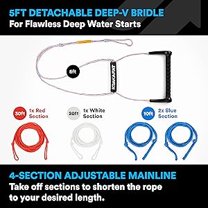 5ft Detachable Deep-V Bridle for Flawless Deep Water Starts