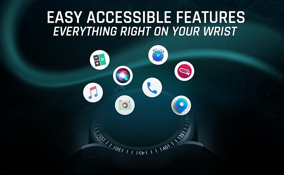HAMMER Pulse Ace Plus Round dial Bluetooth Calling Smartwatch