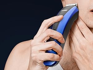 lightweight & ergonomic handle ensures a pleasant and comfortable hair trimming experience