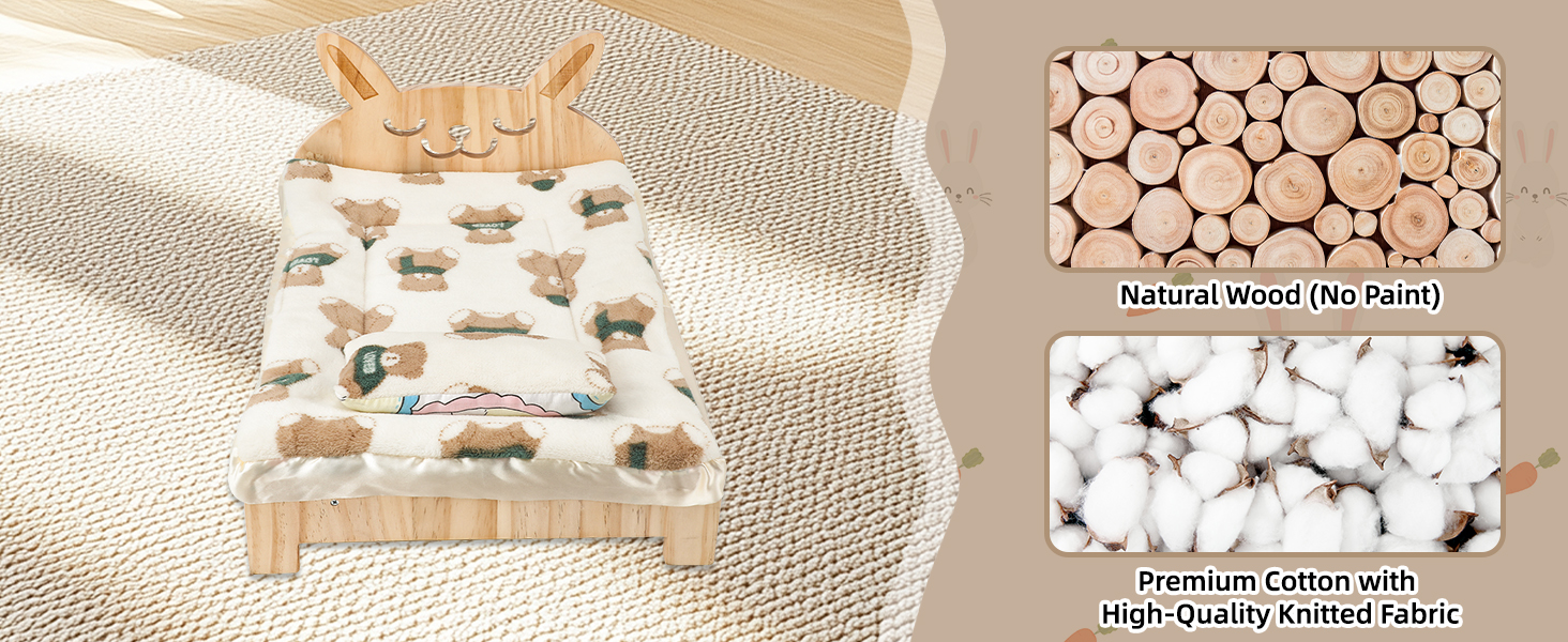 Natural wood & Premuim cotton