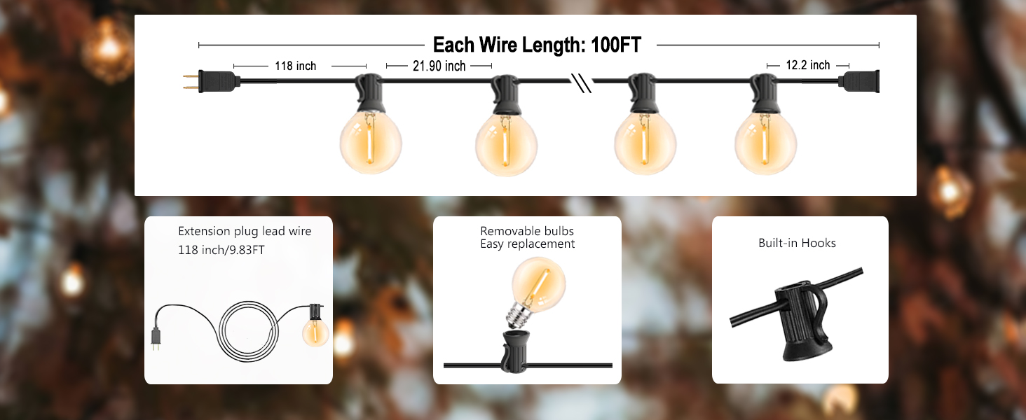 200ft globe lights string