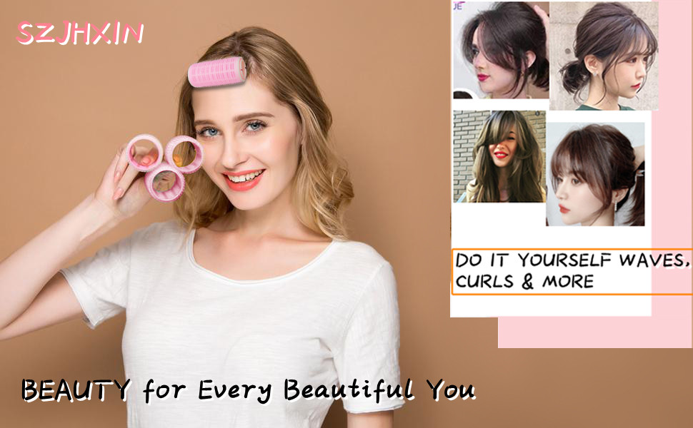 Bangs Roll,DIY Air Bang Hair Curlers SelfAdhesive Spiral Hair Rollers 2 Packs