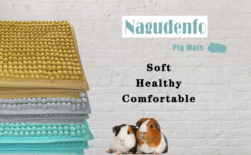 Nagudenfo Microfiber Chenille Guinea Pig Mat,Washable