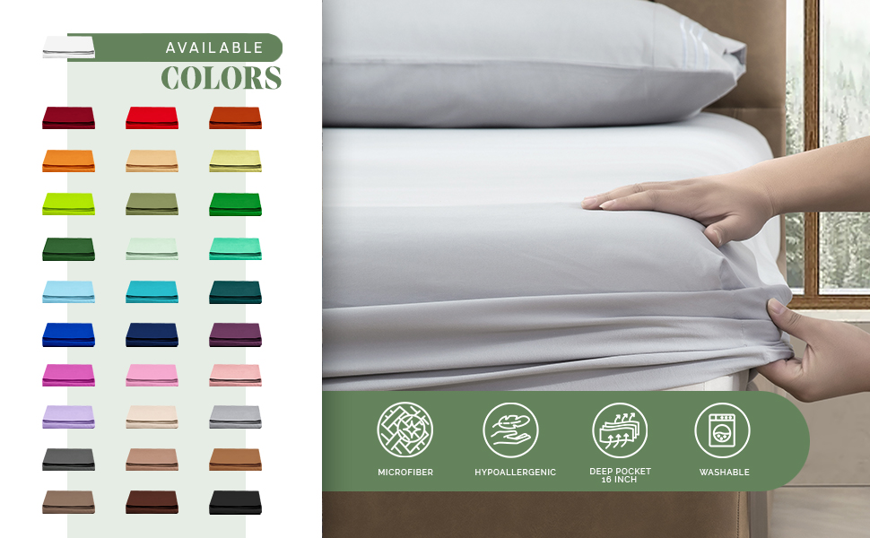 Elegant Comfort Premium Hotel Quality 1Piece Fitted Sheet, Softest