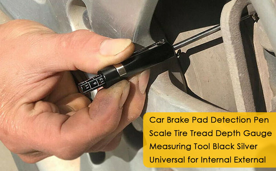 Brake Pad Measure Tool, Car Brake Pad Detection Pen Scale Tire Tread