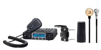 Midland – MXT115AGVP3 - 15 Watt GMRS MicroMobile Two Way Radio - Off Roading Outdoor Farm Radio - Extended Range 3dB gain Ghost Antenna, Antenna Cable, Mounting Bracket - Farm Tractor Bundle 11 reliable communication adventure range durable powerful weather alert extended