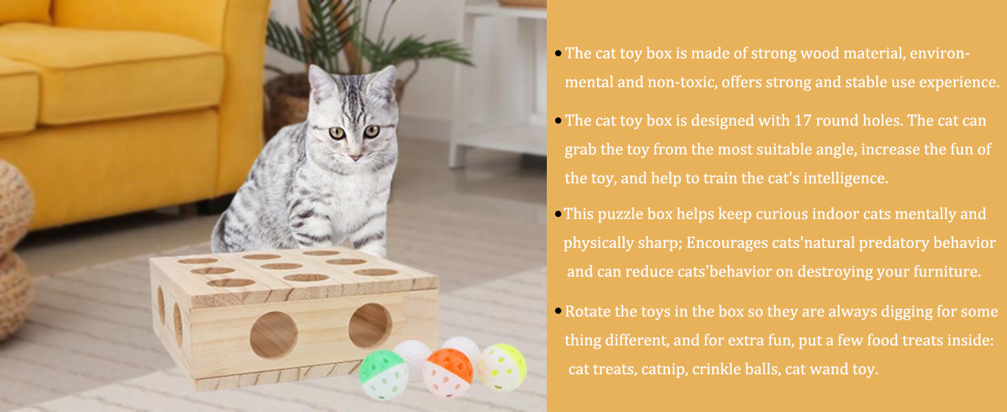 cat wooden box