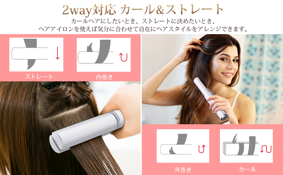 Amazon | ヘアアイロン コードレス ストレート ミニ ヘア