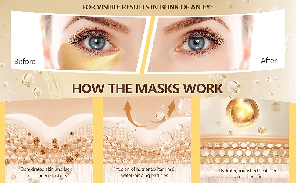 30 Pares de Retinol Colágeno Ojos