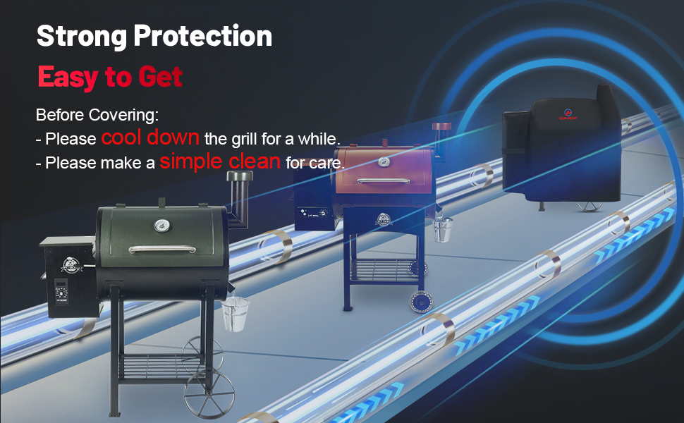 Comnova Grill Cover for Pit Boss 820FB Without Side Shelf