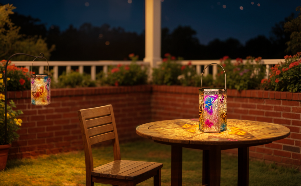 solar lanterns outdoor butterfly