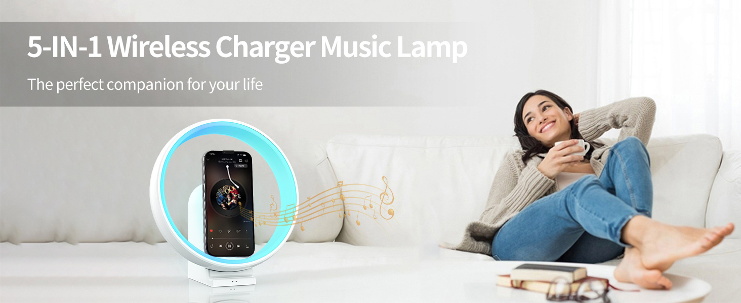 wireless charger music lamp