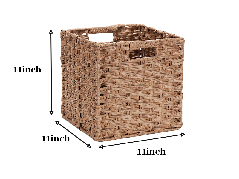 DULLEMELO Wicker Storage Cubes Baskets for Organizing, HandWoven Wicker Cube