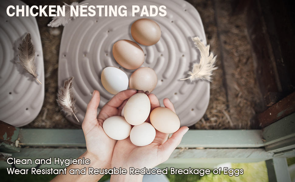 MYGIIKAKA Chicken Nest Mats, 4pcs Reusable Nesting Pads for