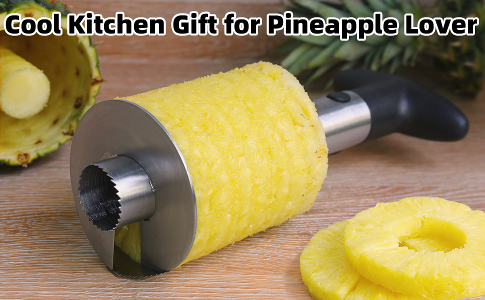 Newness Focus on Stainless Steel Pineapple Corer, Upgraded Reinforced