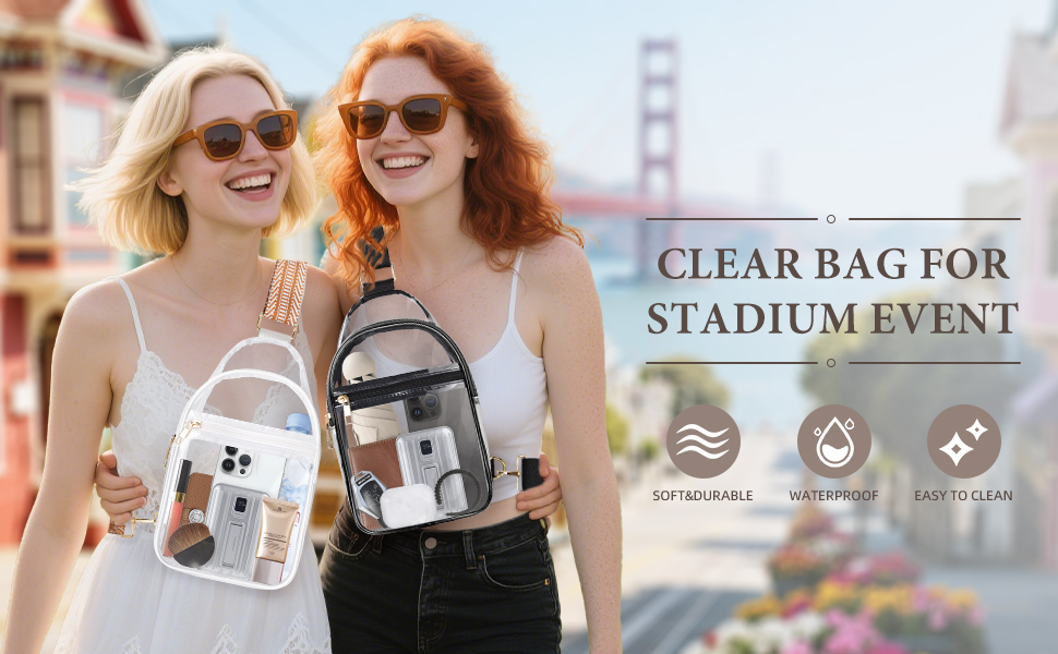 Clear bag for stadium event