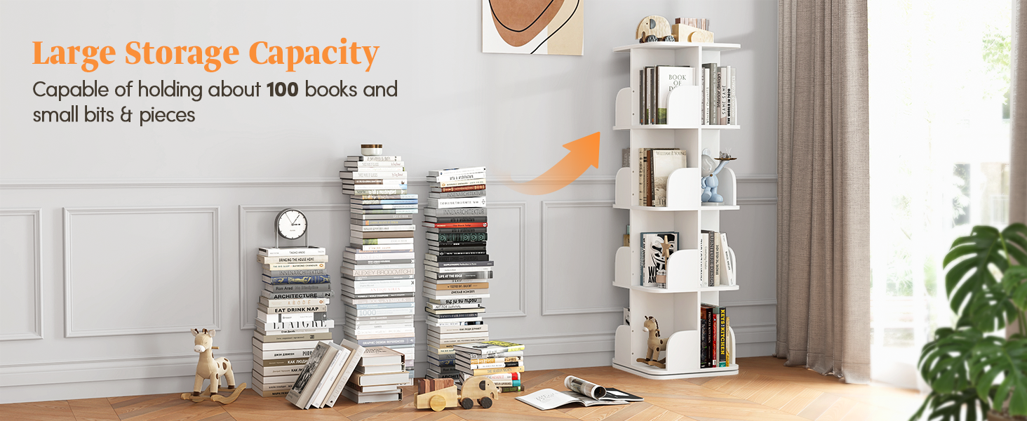 rotating bookshelf tower kids spinning rotating bookcase book shelves