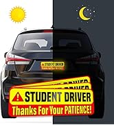 Student Driver Car Magnet Sticker Signs - Essential New Driver Magnets for Bumper - 3 Pack, 12
