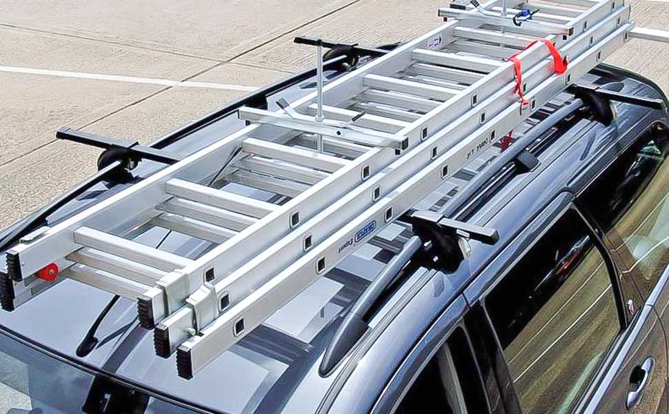 Excoexo Ladder Clamps Heavy Duty Ladder Roof Rack Clamp Clamps 2 Pcs Locks Lockable Safe